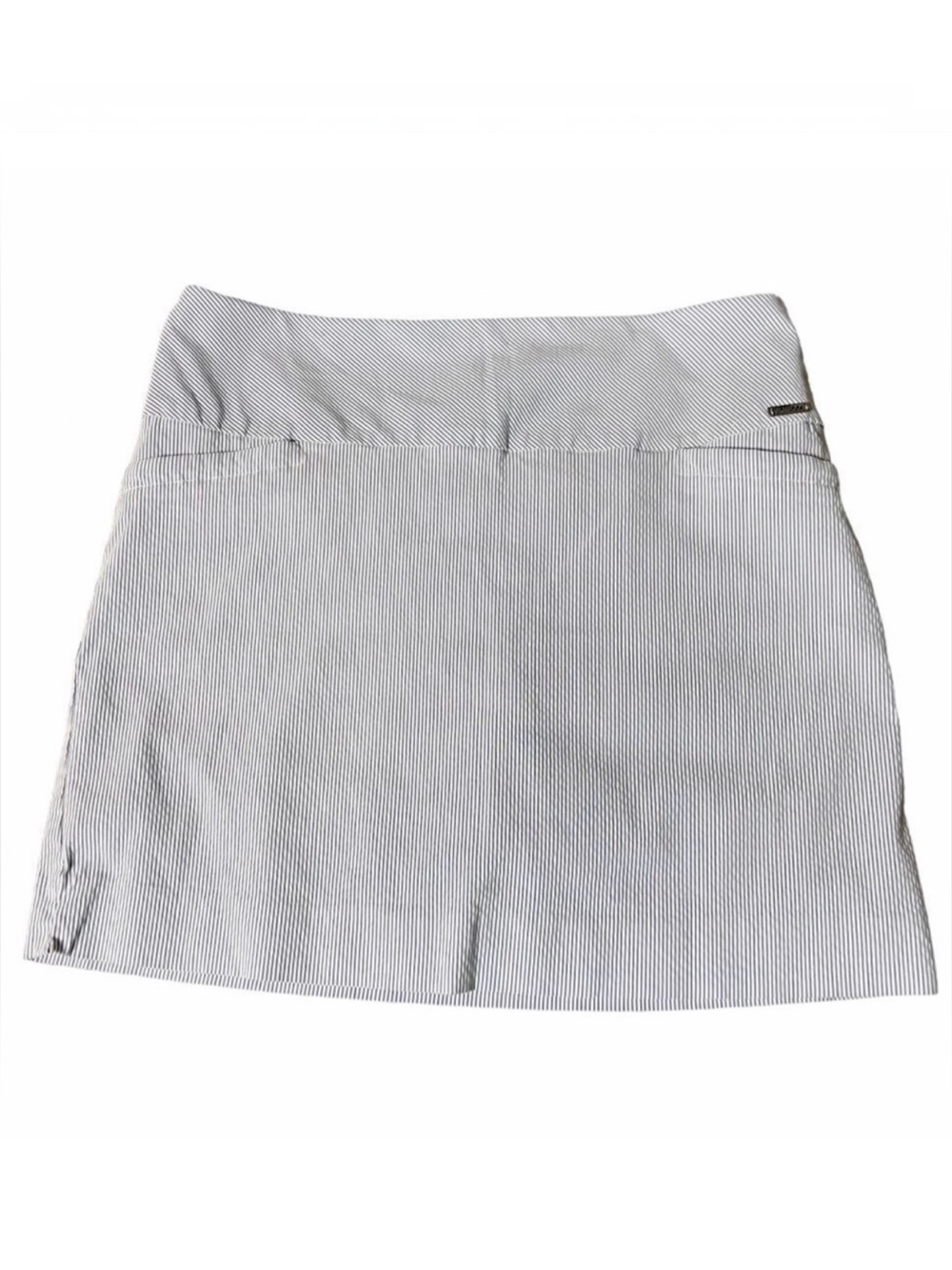 S.C.&Co‎ Women’s Blue White Textured Striped 360 Tummy Control Skort Size XXL